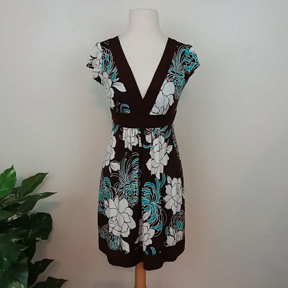 Jersey Knit Tunic Floral Empire Waist Small